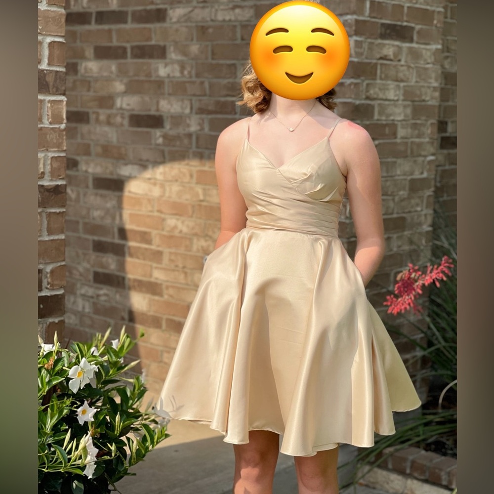 Gold Satin Dress
